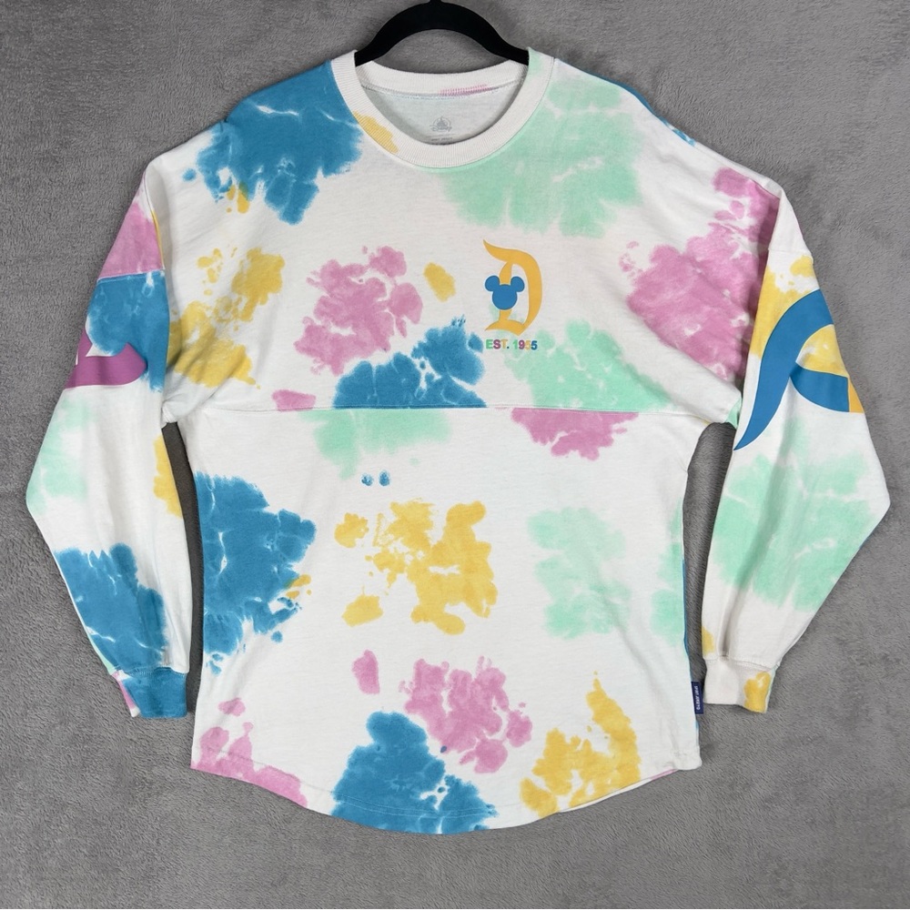 Disney‎ Spirit Jersey Disneyland Resort Multicolor Tie Dye LS Shirt Adult Small